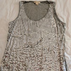 Michael Kors Silver Sequin Tank